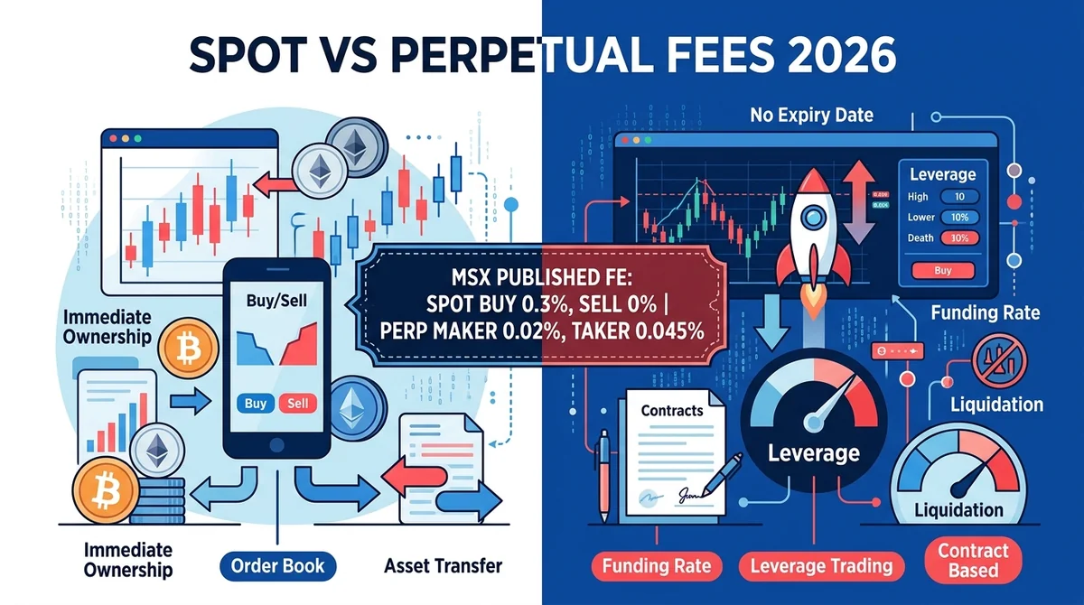 Spot vs Perpetual Fees 2026: Real Fee Rates, Rebates, and Funding Rates Across 5 Major Exchanges