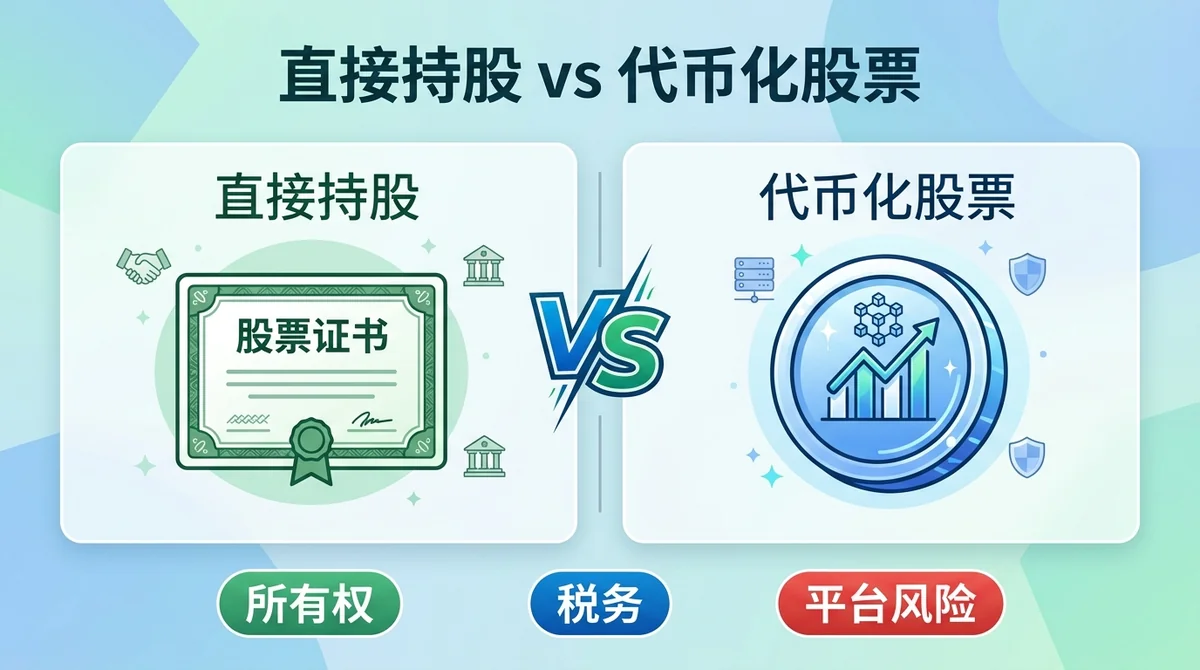 直接持股 vs 代币化股票：所有权、税务与平台风险 2026
