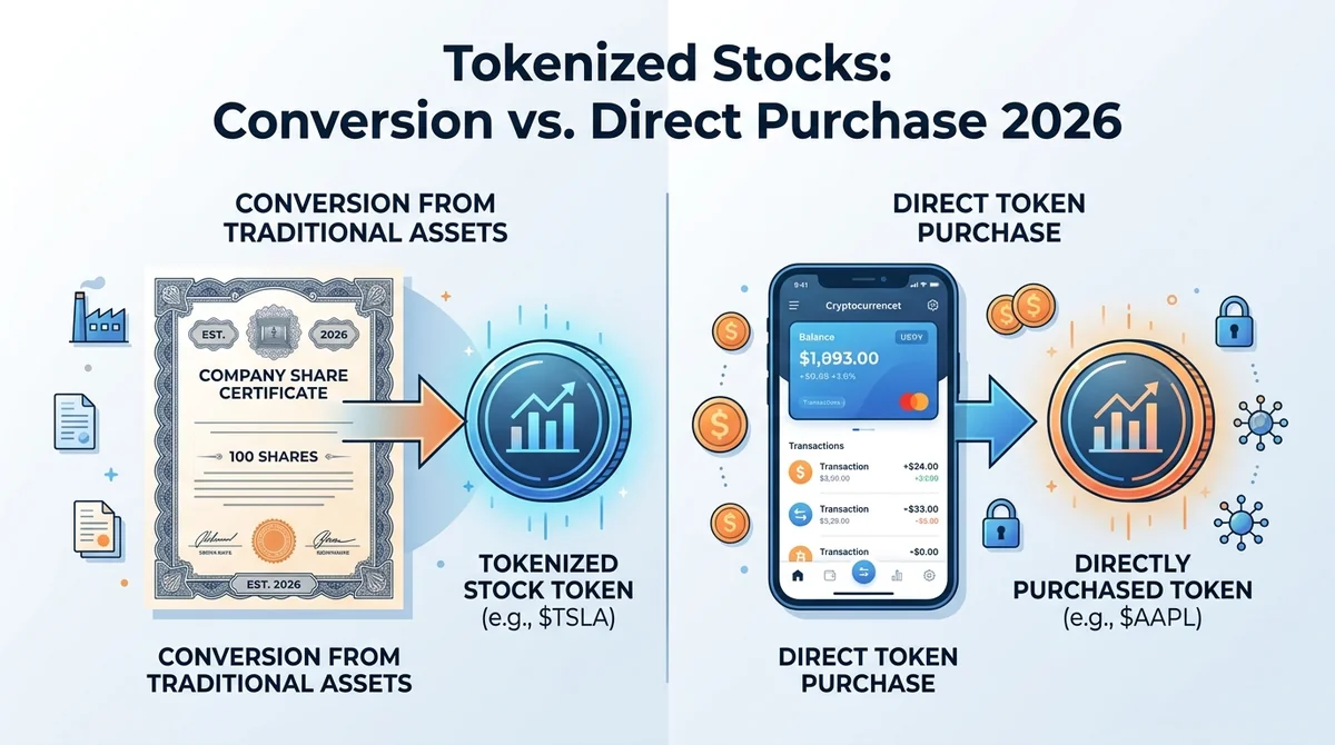 Direct Stock Holdings to Tokenized Stocks vs. Directly Buying Tokenized Stocks: 2026 Conversion Costs, Taxes, and Platform Differences