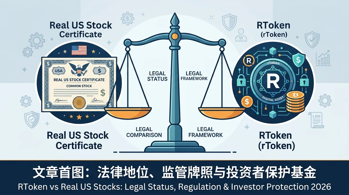rtoken 和真实美股区别：法律地位、监管牌照与投资者保护基金 2026