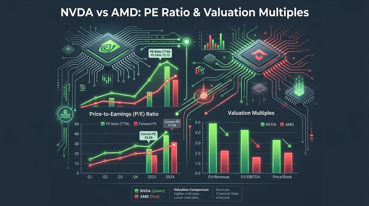 NVDA vs AMD PE Ratio: Valuation Multiples and Comparison (2026)