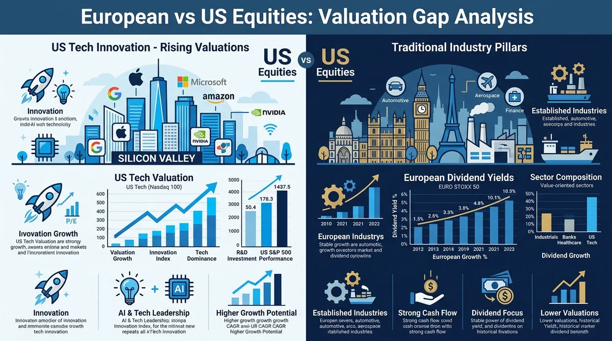 European equities vs US equities valuation gap