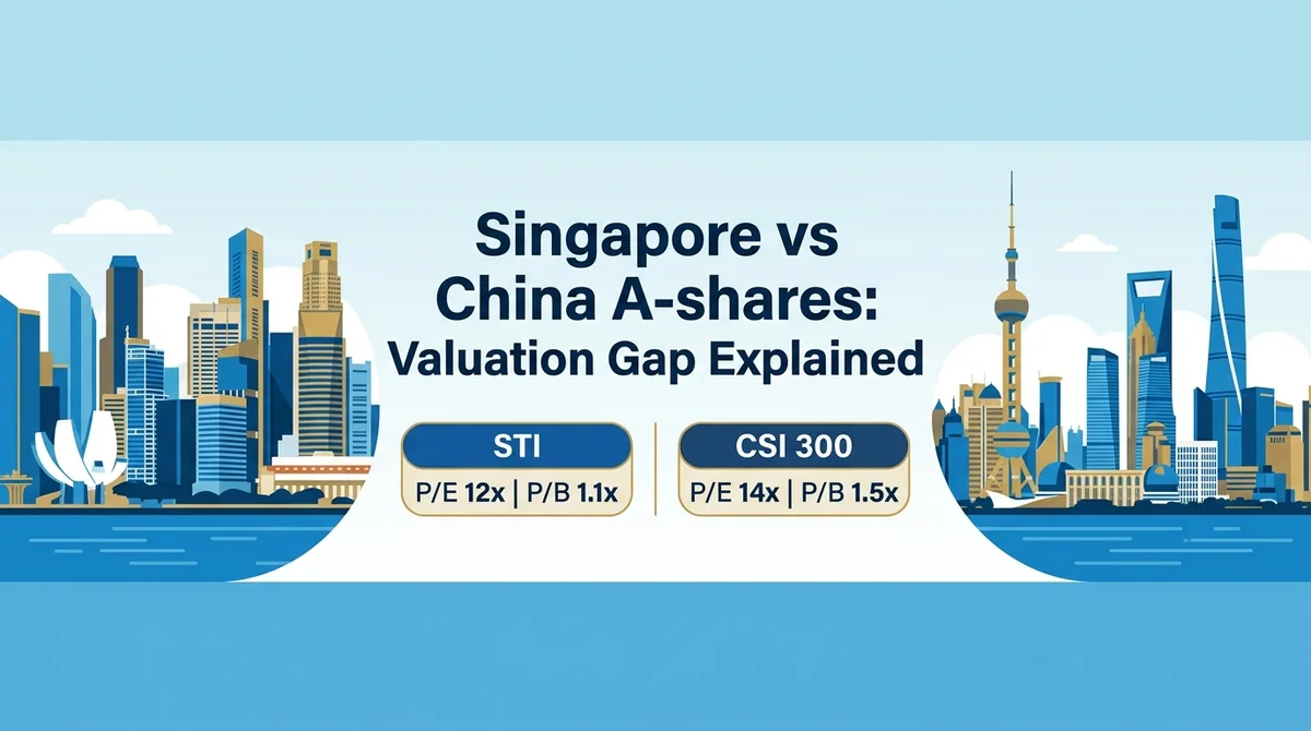 Singapore stocks vs China A-shares valuation gap
