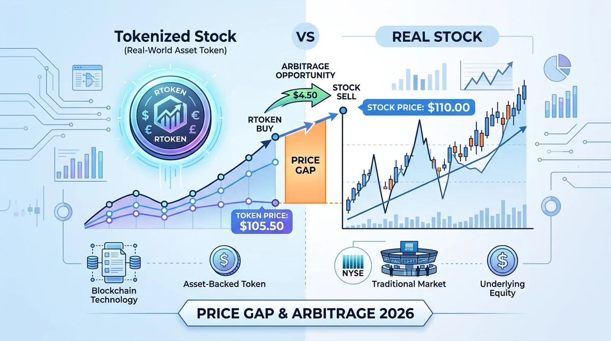 RToken vs 真实美股：价格形成机制与价差套利对比（2026）