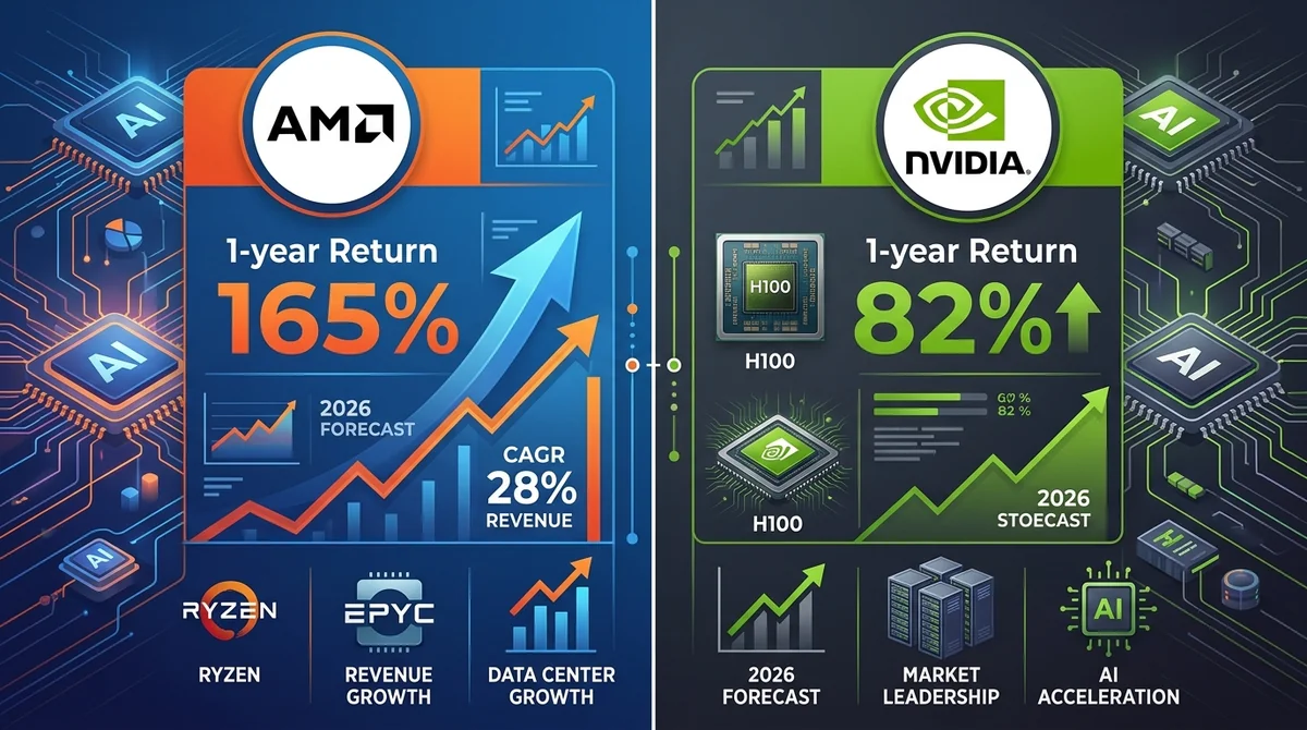 AMD 与英伟达股票预测：2026 年哪只 AI 芯片股胜出？