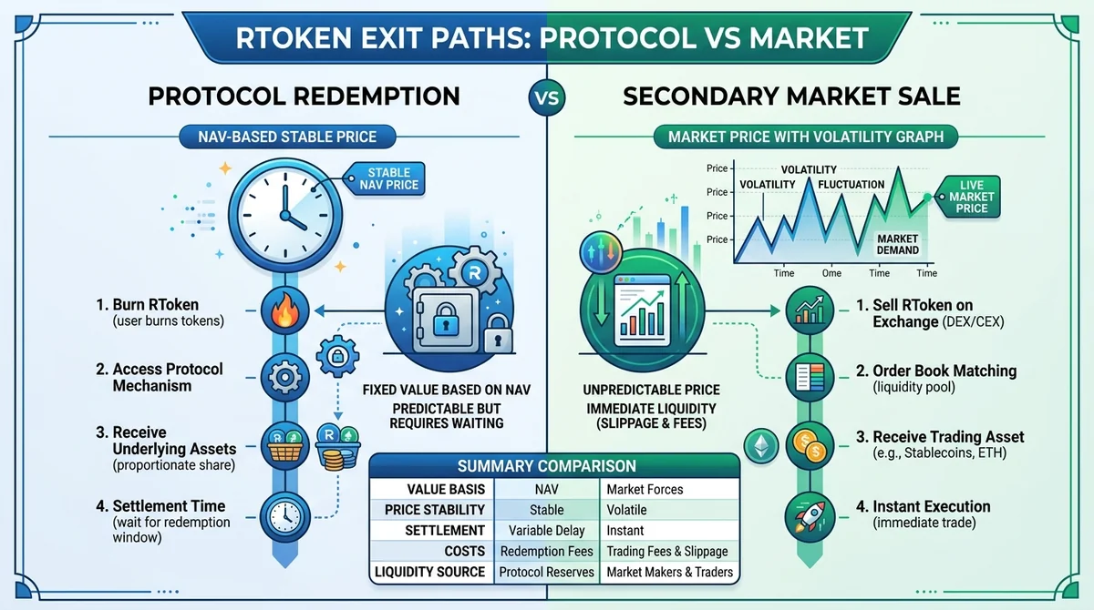 How to Redeem/Sell RToken: Protocol Redemption vs Secondary Market Sale (2026)