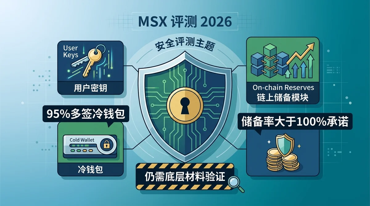 MSX评测2026：非托管模式、95%多签冷钱包与储备承诺核查