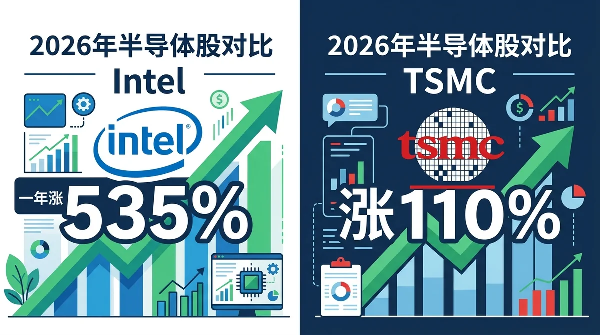 Intel vs TSMC：2026年哪只半导体股更胜一筹？