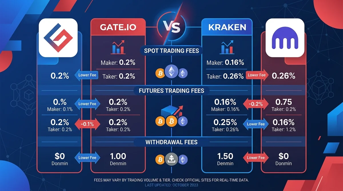Gate vs Kraken 2026 Spot and Perpetual Fee and Leverage Comparison: Real Cost Calculation for Regular Users