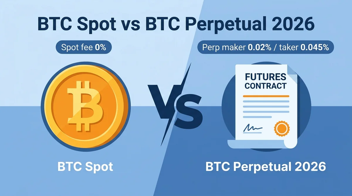 BTC Spot vs BTC Perpetual 2026: Funding Rate, Liquidation Mechanism, and Trading Cost Differences